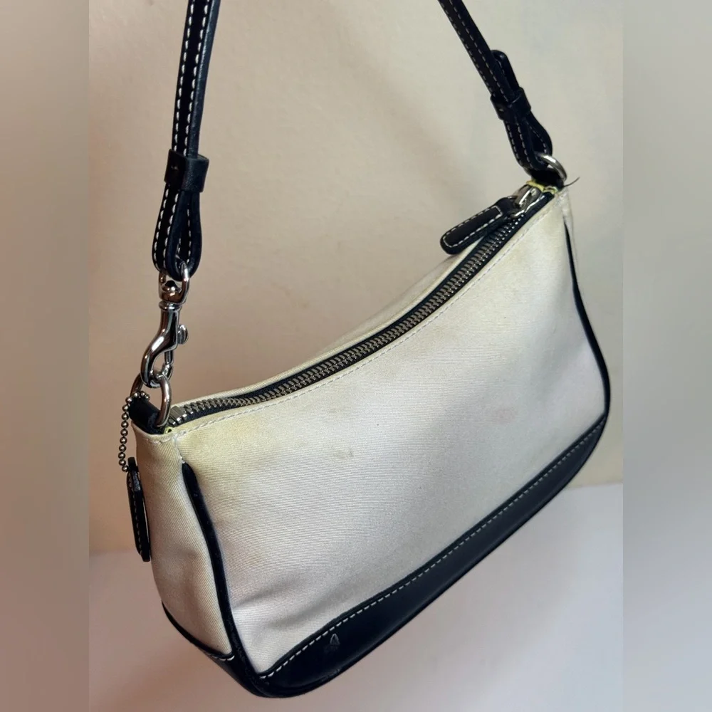 Coach Y2K Hampton Demi Mini Hand Bag Shoulder Bag Canvas/Leather - Picture 9 of 13